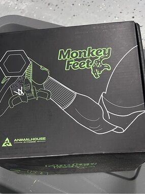 Monkey Feet VR Grip Straps — Black with Neon Green Accents